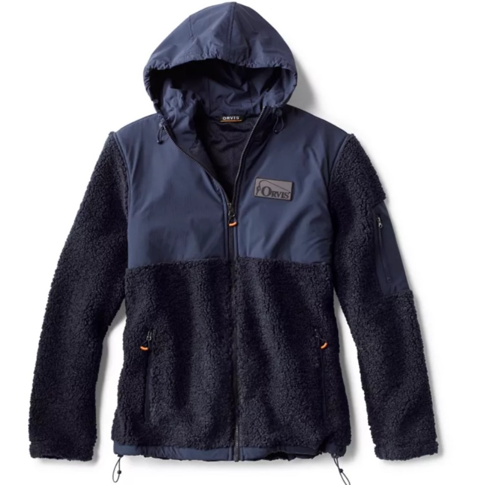 Orvis Mad River Hooded Sherpa Jacket, Navy, XL